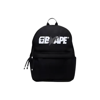 A BATHING APE Polyester Backpack Unisex Black