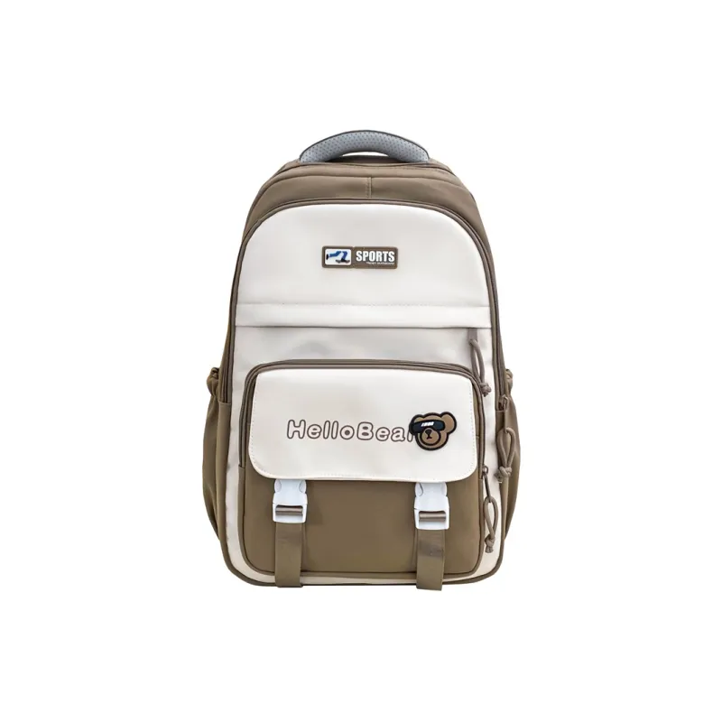 Yalu Nylon Backpack Unisex Black/Burgundy/Purple/Orange/Khaki/Lake Blue-10