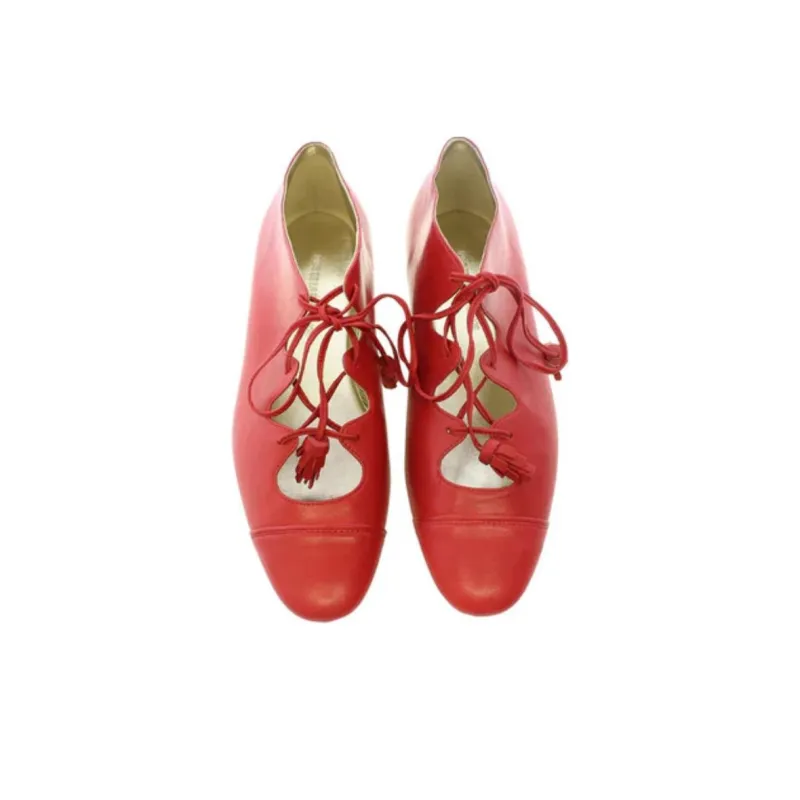 INES DE LA FRESSANGE Richelieu Casual Single Shoes Women's Red-3