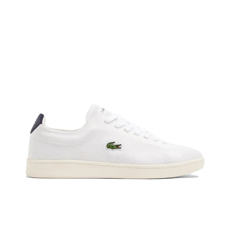 LACOSTE Carnaby Piquée Wear-Resistant Low-Top Skateboard Shoes Men's White-1