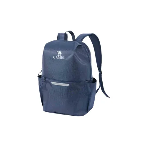 CAMEL Fabric Backpack Unisex Navy Blue/orange