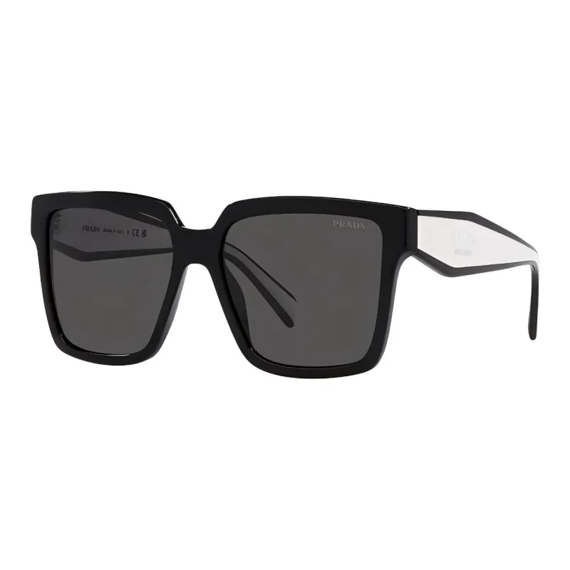PRADA Acetate Square Sunglasses Unisex Black-0
