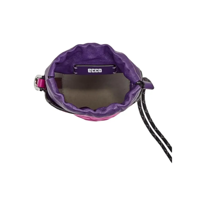 Ecco Cow Leather Bucket Bag Portable Crossbody Bag Shoulder Bag Mini Women's Dark Purple-2