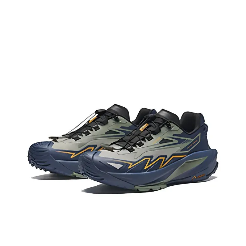 Anta Tracking Cushioning, Wear Resistant Low Top Running Shoes Men's Ink Blue-2