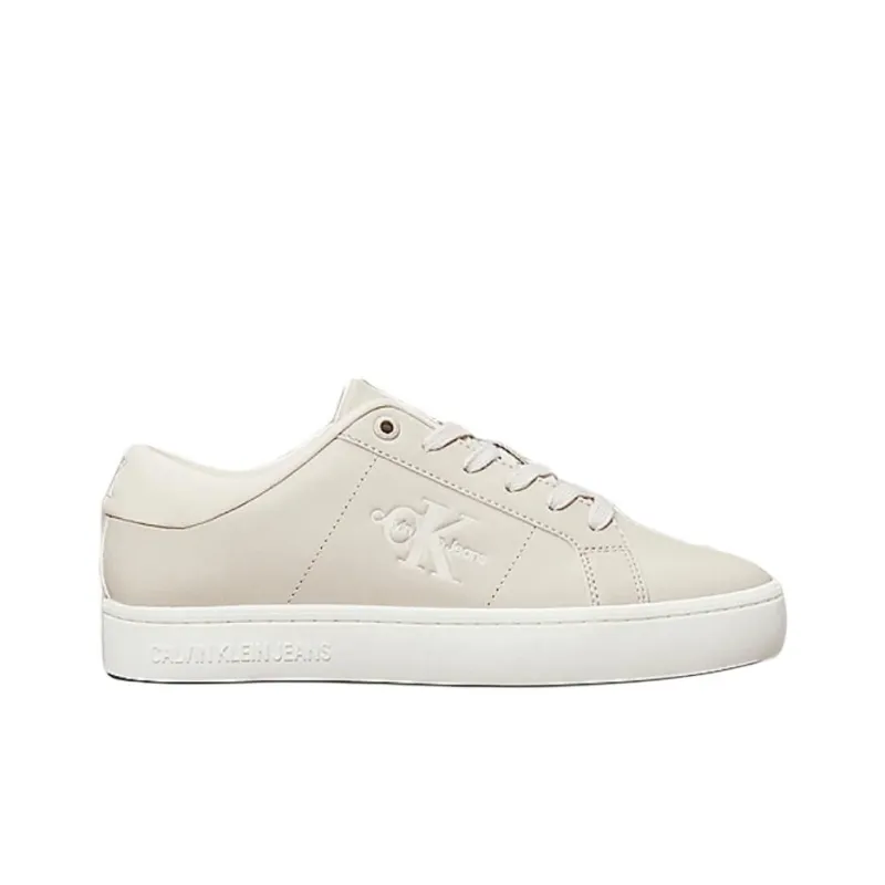 CALVIN KLEIN Low-Top Skateboard Shoes Women's Eggshell Color-1