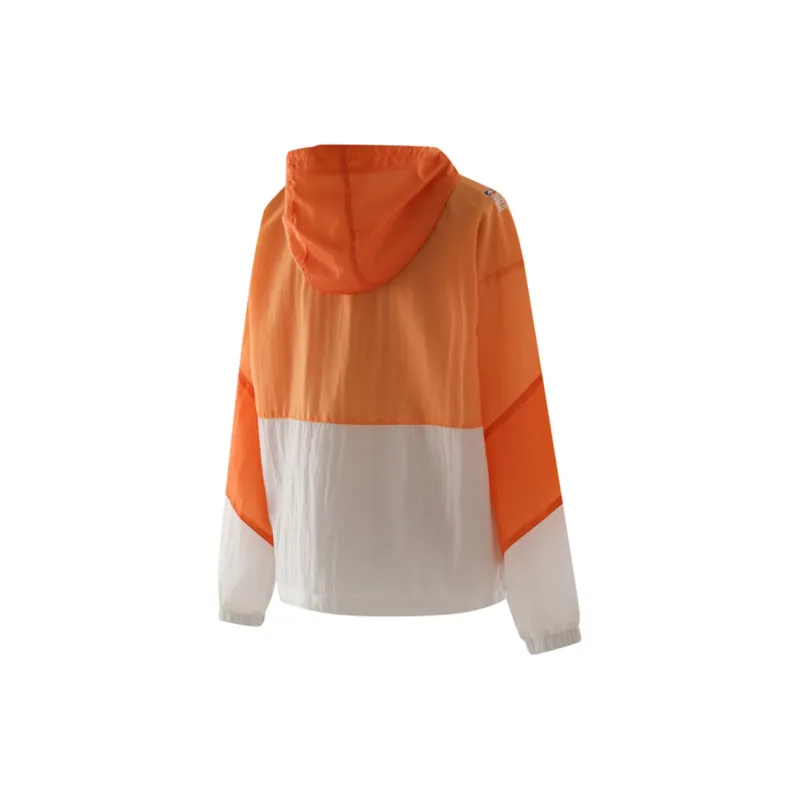 NBA Multicolor Hooded Casual Sports Loose Fit Jackets & Coats Women's Orange-1