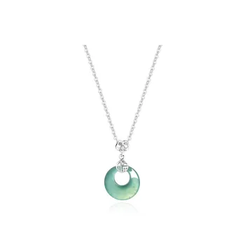 Green Craftsman Ice Type Jadeite Necklaces Women's