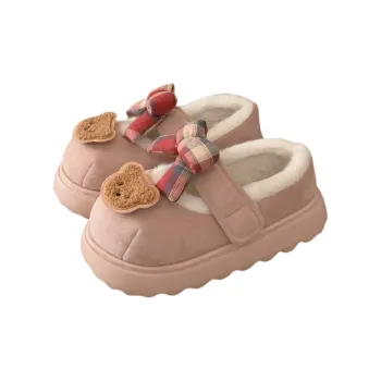 Thin Strips Cotton Slippers Women's, Pink