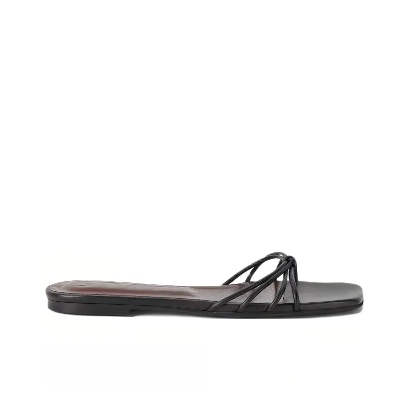 Staud Rubber Sole Slide Slippers Women's Black-1