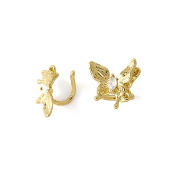KING OF BLING Copper Clip On Earrings Women's Year Of The Snake Good Luck
