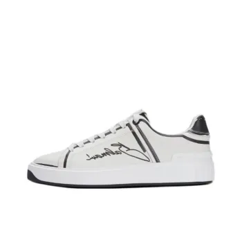 BALMAIN B Court Low Top Skateboard Shoes Men's White