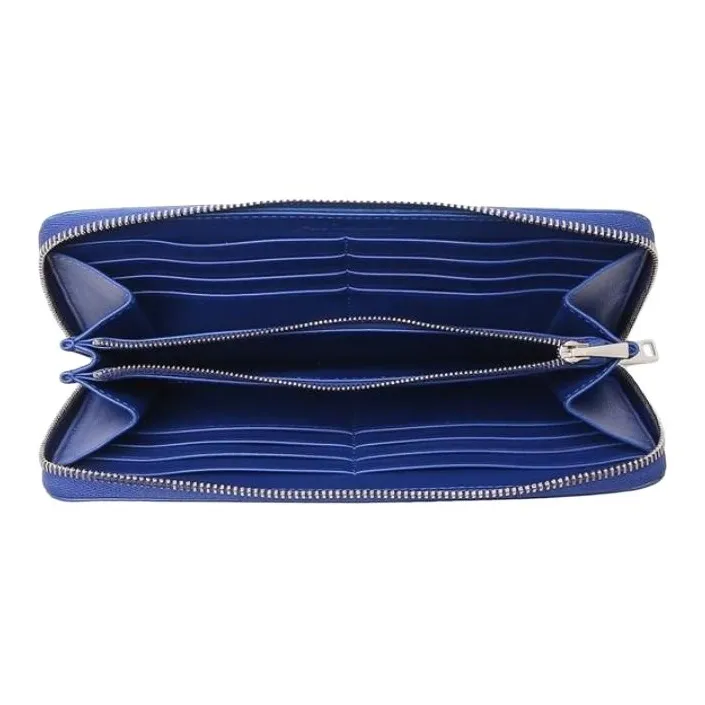 J&M Leather Wallet Women's Sapphire Blue-4