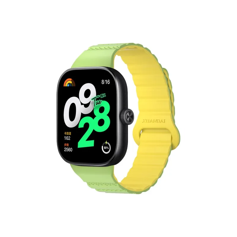 IBOANN Watch Band Red Beige Compatibility Silicone Material-2