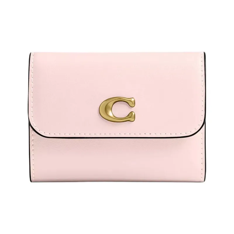 COACH Calfskin Wallet Mini Women's Blush Pink-0
