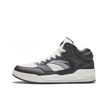 Anta Anti Slip And Wear Resistant Height Increasing High Top Skateboard Shoes Men's Black White