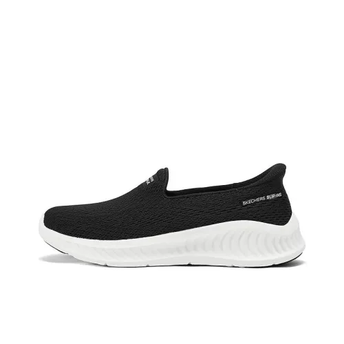 Skechers WOMEN'S GO WALK Breathable Low Top Casual Shoes Women's Black White