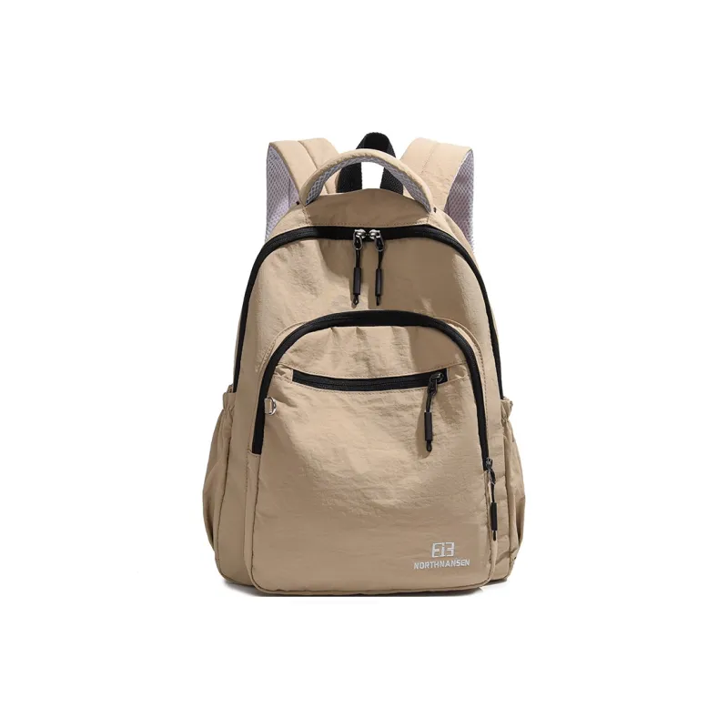 GOBLIN SHARKS 1759 Oxford Backpack Large Size Unisex Beige/Coffee/Pink Black-5