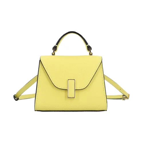 Valextra Calfskin Portable One Shoulder Crossbody Fanny Pack Women's Yellow