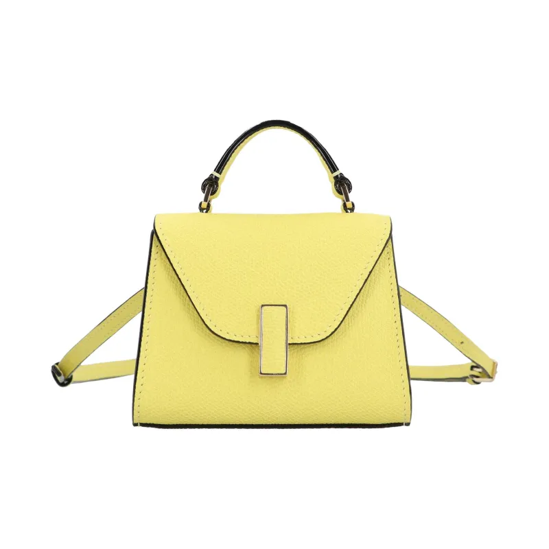 Valextra Calfskin Portable One Shoulder Crossbody Fanny Pack Women's Yellow-0