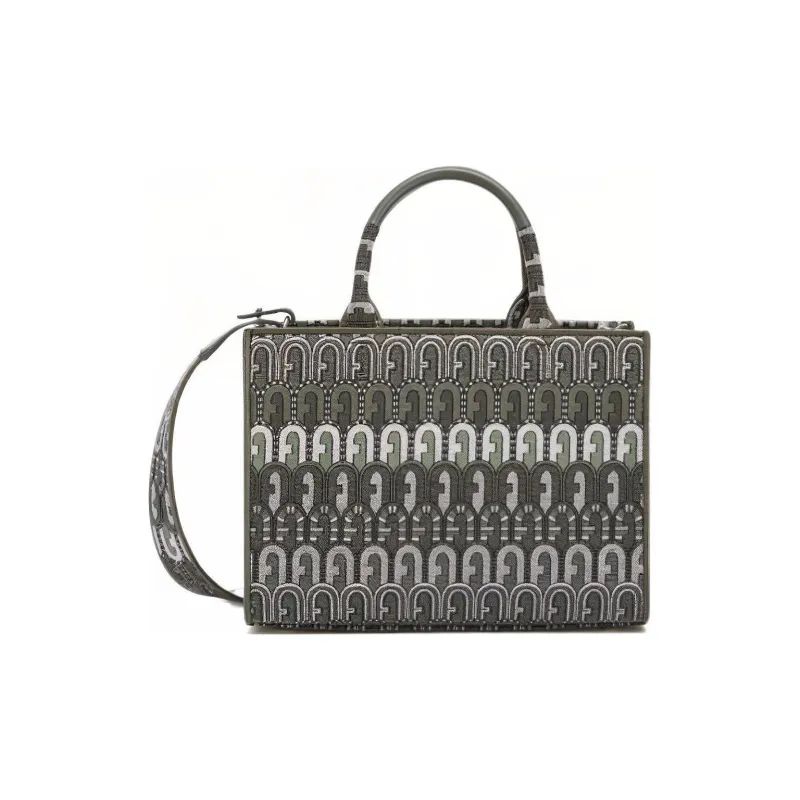 Furla Opportunity Fabric Tote Bag Shopping Bag Shoulder Bag Crossbody Bag Handbag Small Size Women's Cactus Green-0