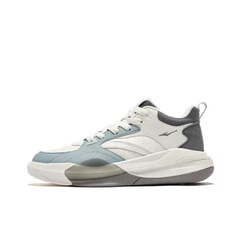 Erke Dominance 2 Anti Slip Wear Resistant High Top Casual Shoes Men's White Gray Blue