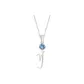 Plain Chain+Pendant+Crystal Diamond Blue+Letter Y