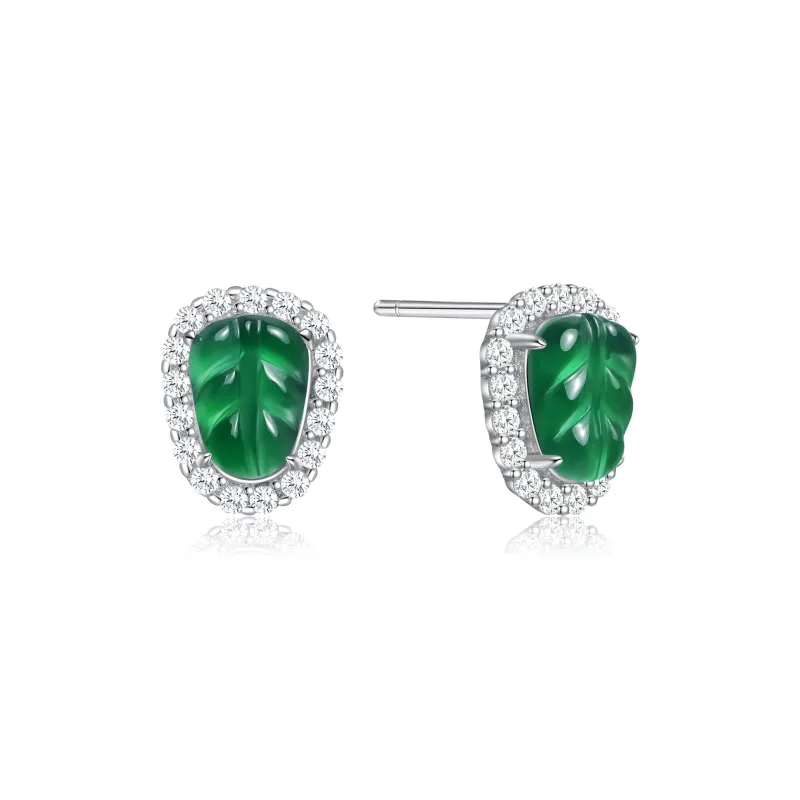 CHAOHONGJI Ice Glutinous Jadeite Stud Earrings Women's-1