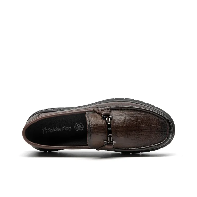Spider King Men's Casual Shoes Men Low Top Black/Brown-6