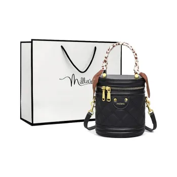MILLIE'S Synthetic Leather Patchwork With Cow Leather Handbags Crossbody Bags Regular Women's Black