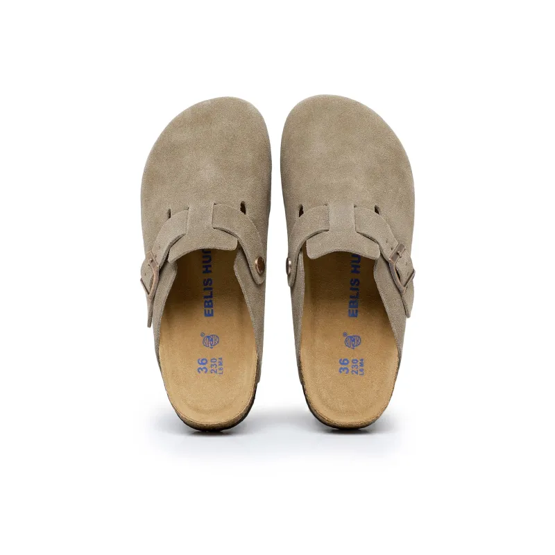 EBLIS HUNGI Cork Sole Slip-Resistant Abrasion-Resistant Wrap-toe Slippers Unisex-6