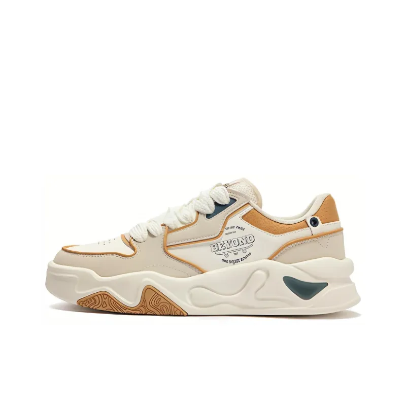 361° Jincheng Abrasion Resistant Breathable Low Top Casual Shoes Men's White Brown-0
