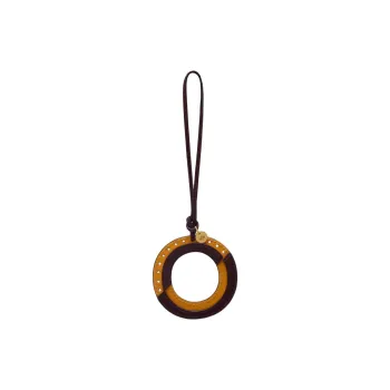 Mulberry Calfskin Charm Bag Accessory Women's Brown And Yellow