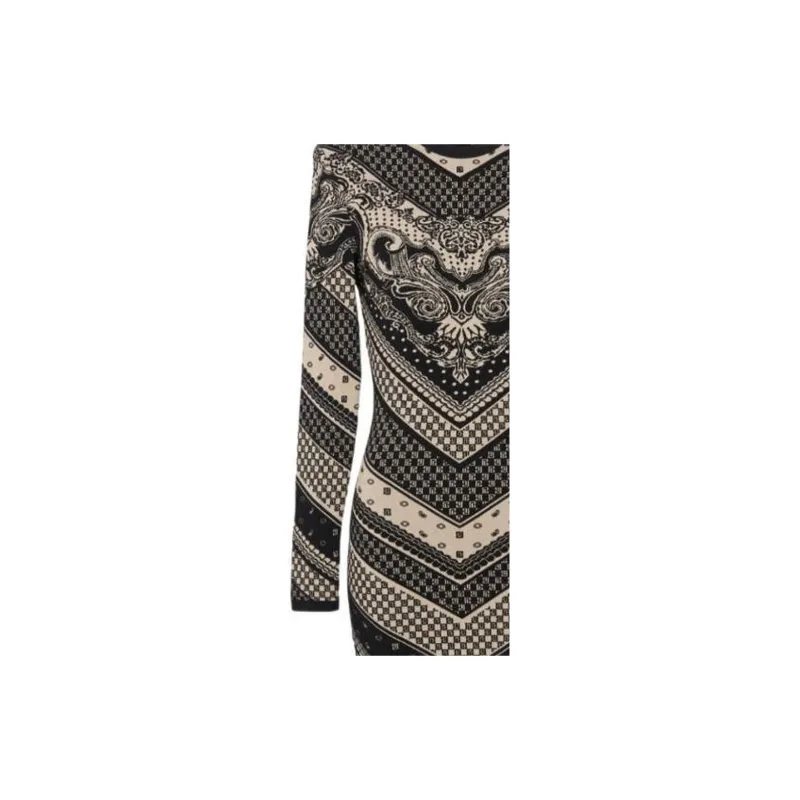 BALMAIN Monogram pattern Knitted Minidress-4