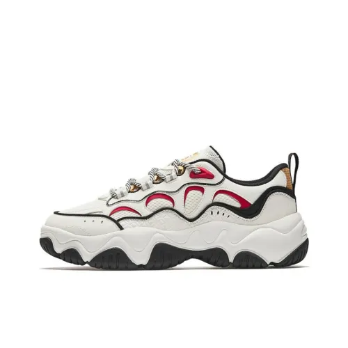 Anta Good Things Happen Non slip Lightweight Low Top Casual shoes where Men's White Black Red