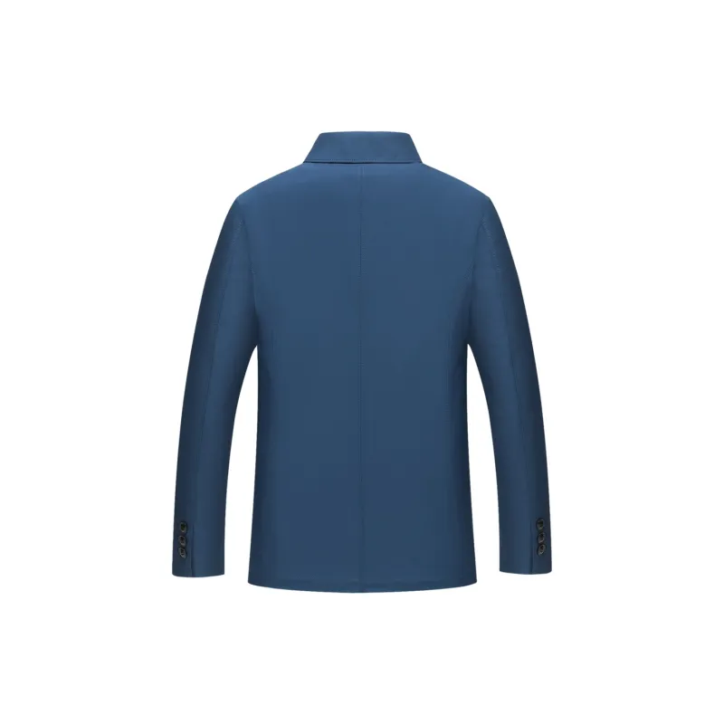 H YXIANG Jackets Coats Men's Lake Blue-1