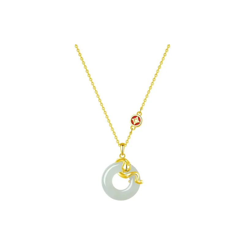 Heart Grass Chalcedony Necklaces Women's-4