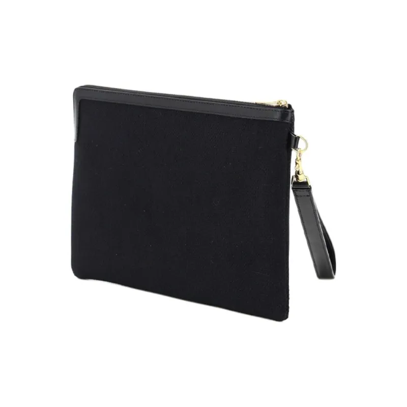 CELINE Canvas Handbags Clutches Women's Black-1