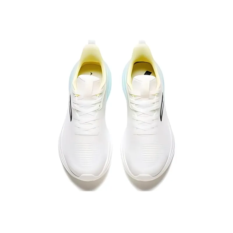 Anta Anti Slip Wear Resistant Low Top Casual Running Shoes Men's White Green Yellow-2