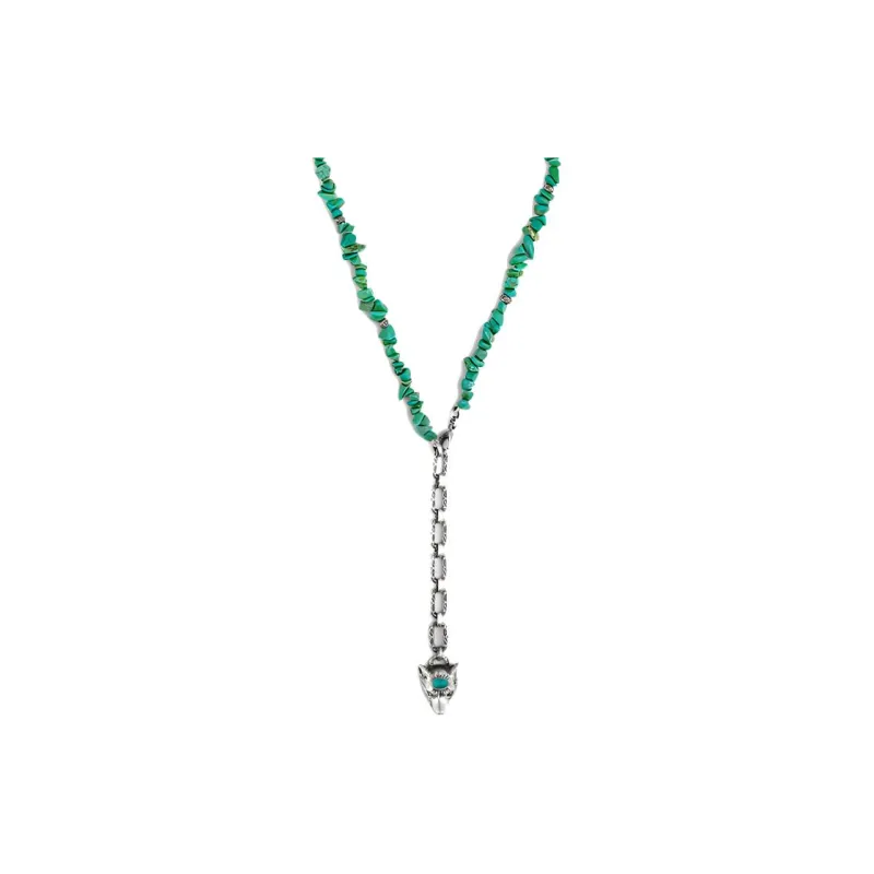 GUCCI 925 Sterling Silver Necklaces Unisex Green-0
