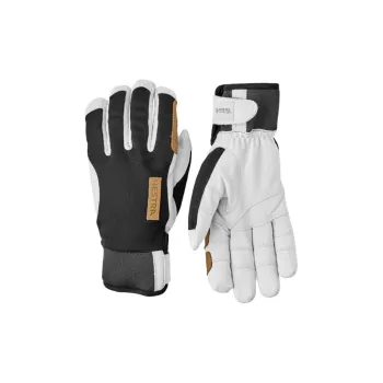 HESTRA Goat Leather Wool Gloves Men's Black