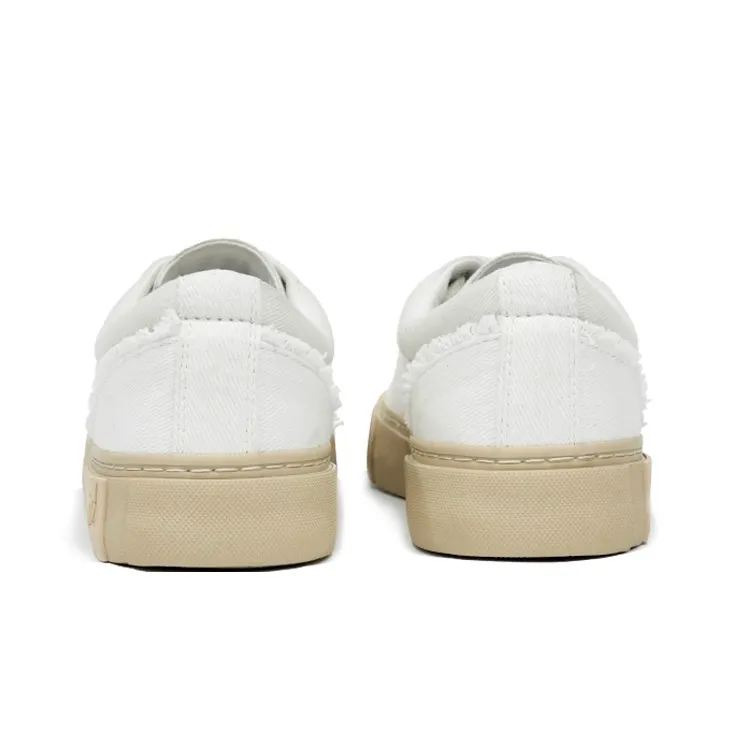 NICEID Lightweight Cushioning Low Top Canvas Shoes Unisex Ecru-4