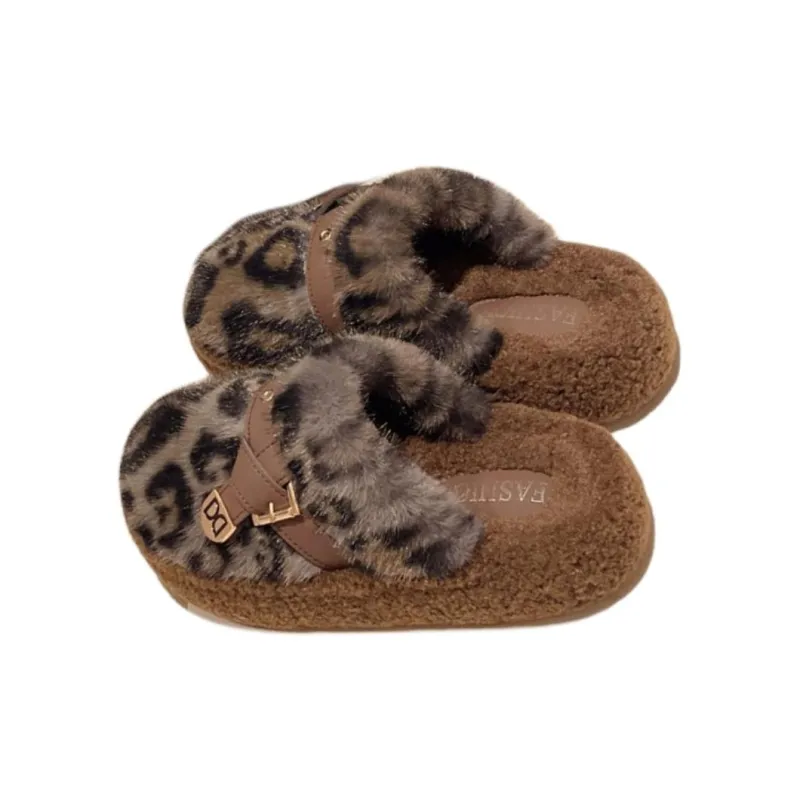 Qiao Anju Home Slippers Coffee Ecru Gray-10