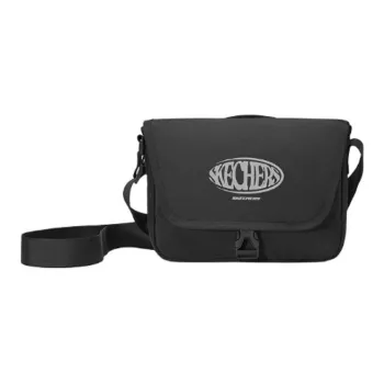 Skechers Fabric Messenger Bag Shoulder Bag Unisex Carbon Black