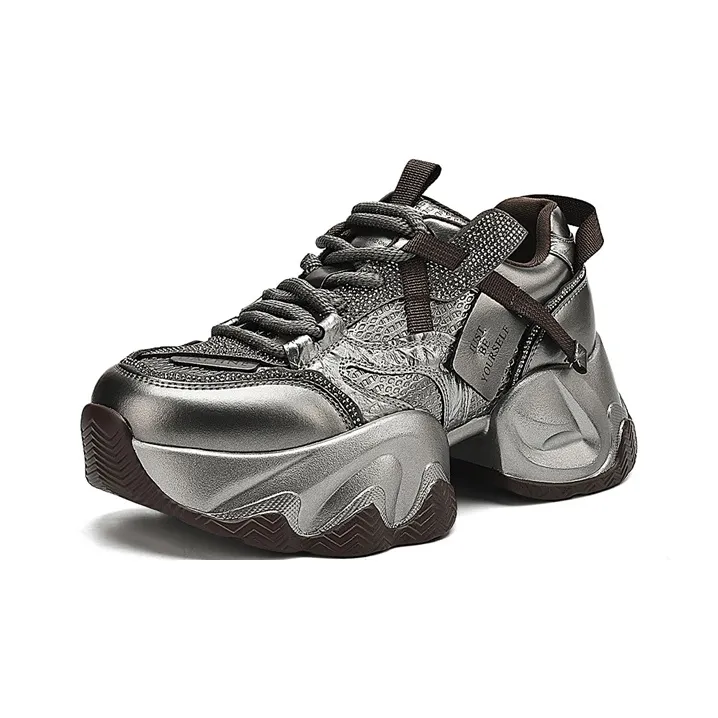 DAPHNE Warm Cushioning Height Increasing Wear-Resistant Lightweight Slip-Resistant Low-Top Chunky Sneakers Women's-4