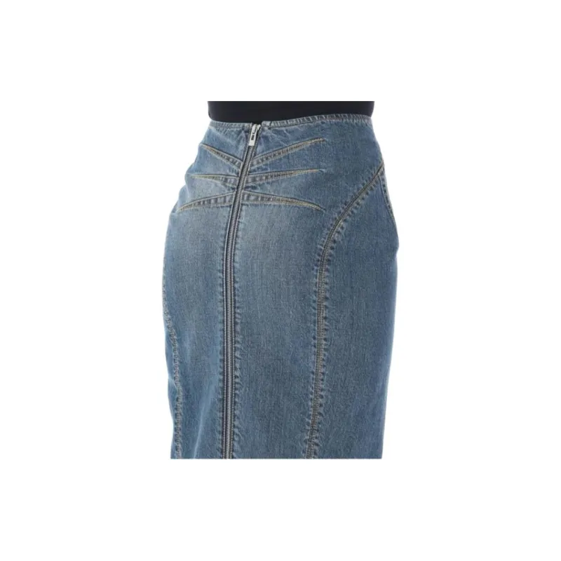 Alaia Pencil Denim Skirt-3