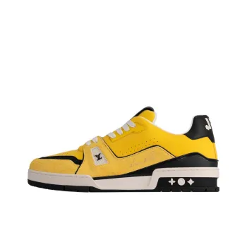 LOUIS VUITTON Trainer Low Top Skateboard Shoes Men's Yellow