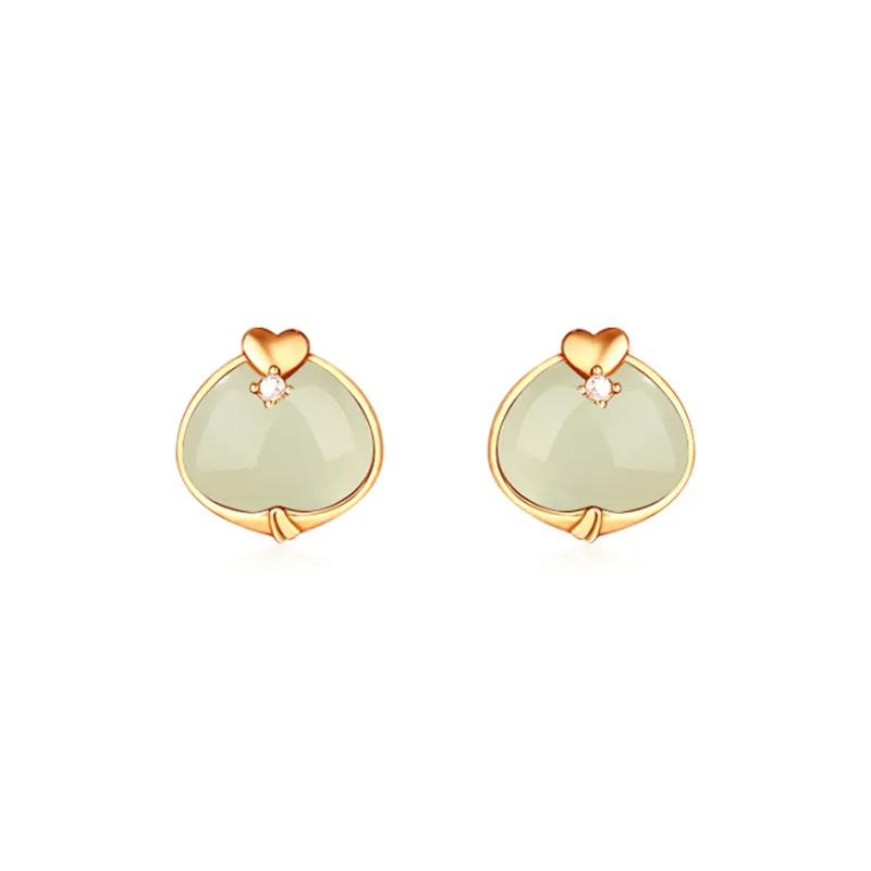CENTURY&KINDLE Agate Stud Earrings Women's-5