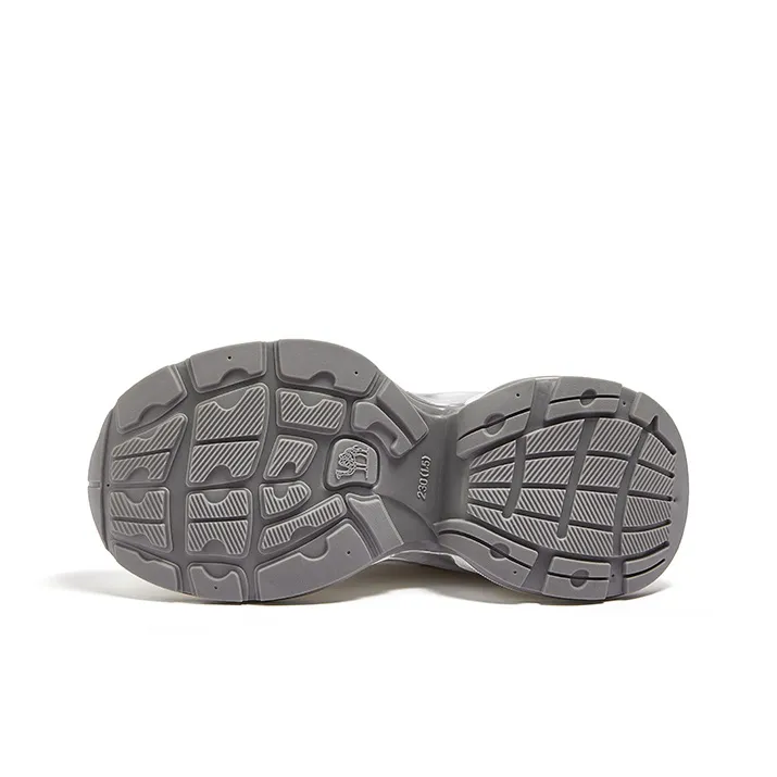 CAMEL Chunky Sneakers Women's Mid Top Gray/Silver, Beige/Gray, Gunmetal Black-5
