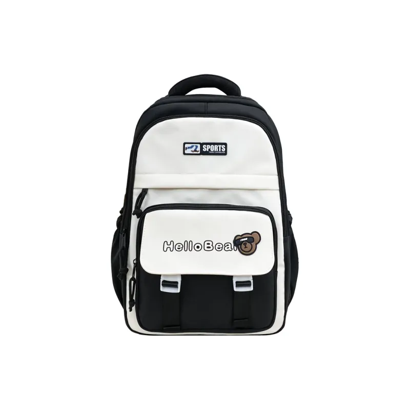 Yalu Nylon Backpack Unisex Black/Burgundy/Purple/Orange/Khaki/Lake Blue-0