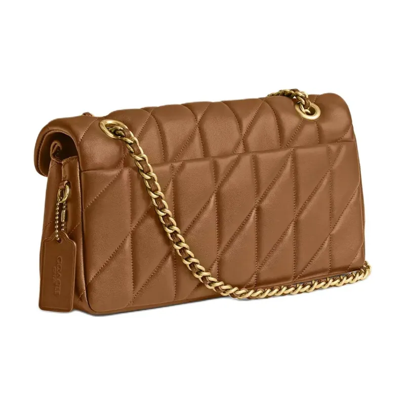 COACH Tabby Nappa Leather Crossbody Bag, Shoulder Bag Medium Size Women's Honey Brown-1